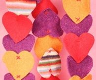 heart felted scarf
