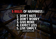 5 Rules Of Happiness
