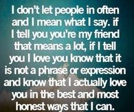 I dont let people in often