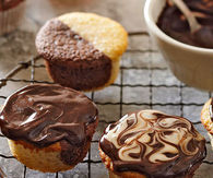 Black and white irish cream cupcakes