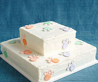 Paw print cake