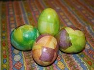 Tissue paper eggs
