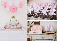 Pastel milk and cookies party