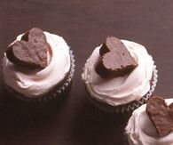 Brownie heart cupcakes