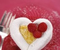 Heart shaped meringues