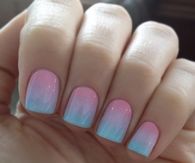 Ombre hue nail art