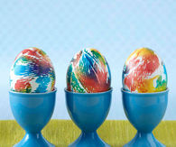 Tie dyed easter eggs