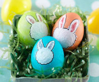 Painted bunny easter eggs
