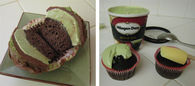 Chocolate and green tea cupcakes