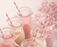 Pink and white milk
