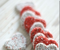 Candy covered hearts