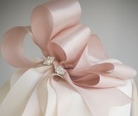 Ribbon wedding cake