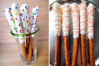 Chocolate dipped pretzels