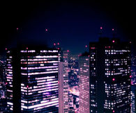Pink city lights