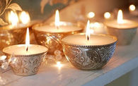 Tin candle holders