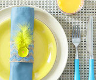 Bottle cap chick napkin rings
