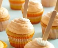 Orange cream pop cupcakes