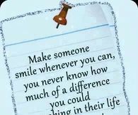 make someone smile
