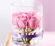 Glass Hurricane Flower Display