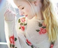 Pretty floral sweater