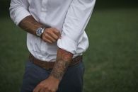 Rolled up sleeves