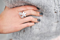 Three floral ring