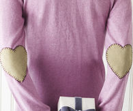 Heart patched sweater