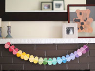 Paint chip easter garland