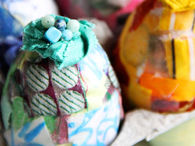 Fabric scrap faberge egg