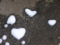 Melting snow hearts