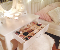 Makeup vanity drawer