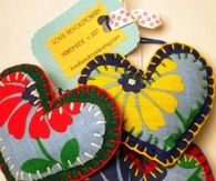 Puffy fabric hearts