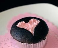 Layered heart cupcake