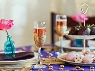 Glitter champagne flutes
