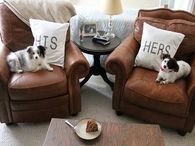 His and her throw pillows
