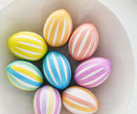 Pastel striped eggs