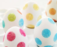 Polka dot glitter eggs