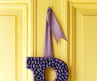 Jelly bean front door monogram