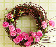 Flowery spring wreath
