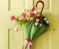 Easter door umbrella decoration