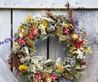 Springtime floral wreath