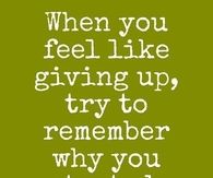 Remember why you started
