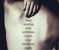 Stop wearing your wishbone