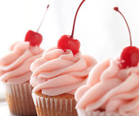 Cherry almond vanilla cupcakes
