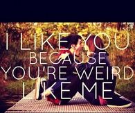 I like you because you're weird like me