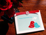 Love birds valentines day card