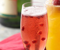 Pomegranate champagne cocktail