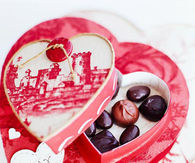 Embellished heart shape candy