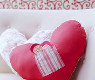 Heart shape pillows with pocket
