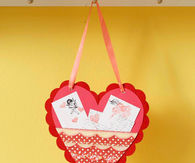 Heart shape valentine mailbox